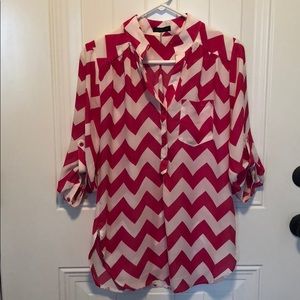 White and pink blouse